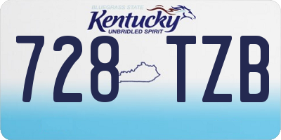 KY license plate 728TZB
