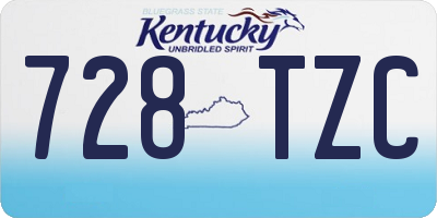 KY license plate 728TZC