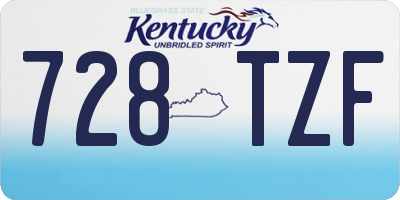 KY license plate 728TZF