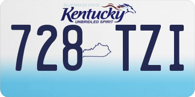 KY license plate 728TZI