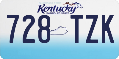 KY license plate 728TZK
