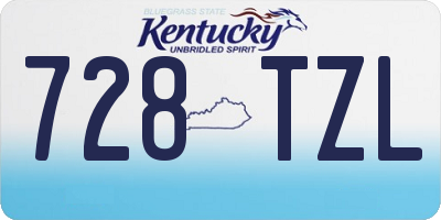 KY license plate 728TZL
