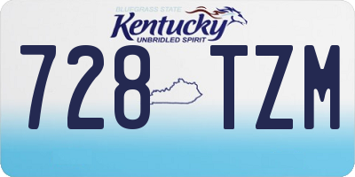 KY license plate 728TZM