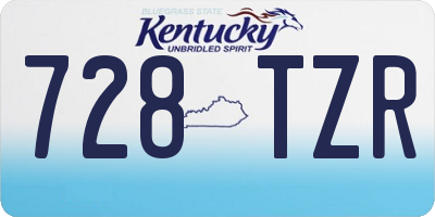 KY license plate 728TZR