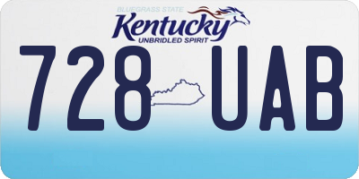 KY license plate 728UAB