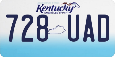 KY license plate 728UAD