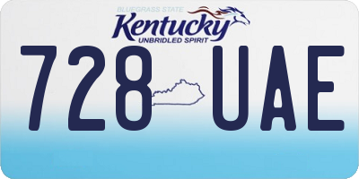 KY license plate 728UAE