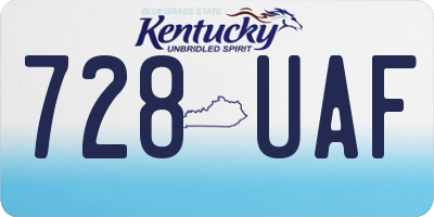 KY license plate 728UAF