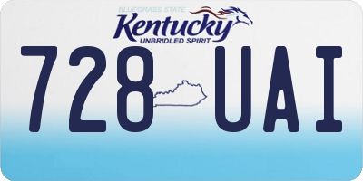 KY license plate 728UAI