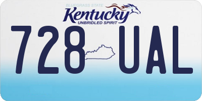 KY license plate 728UAL