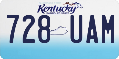 KY license plate 728UAM