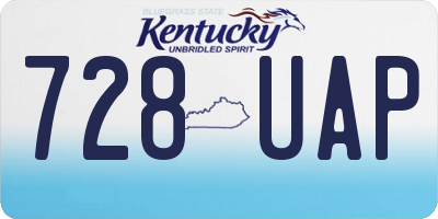 KY license plate 728UAP
