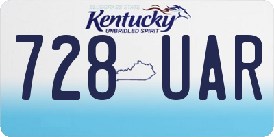 KY license plate 728UAR
