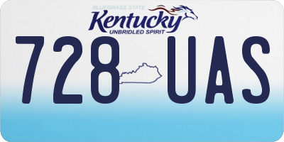 KY license plate 728UAS