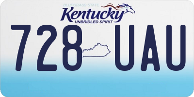 KY license plate 728UAU