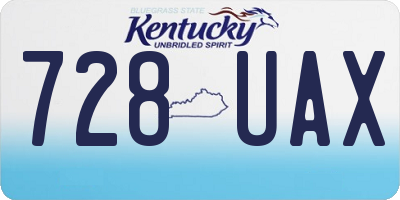 KY license plate 728UAX