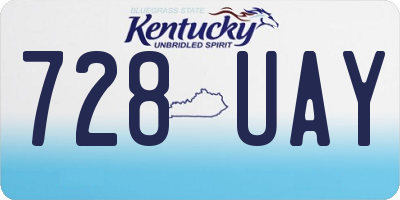 KY license plate 728UAY