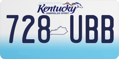 KY license plate 728UBB