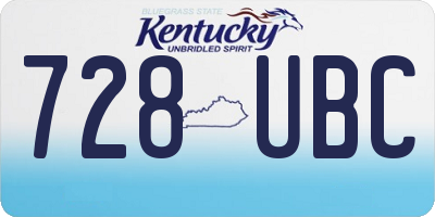 KY license plate 728UBC