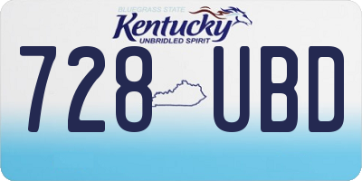 KY license plate 728UBD