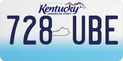 KY license plate 728UBE