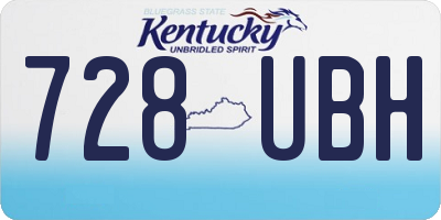 KY license plate 728UBH