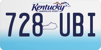KY license plate 728UBI