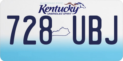KY license plate 728UBJ