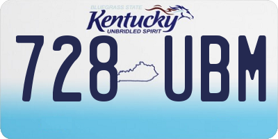 KY license plate 728UBM