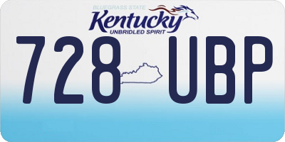 KY license plate 728UBP