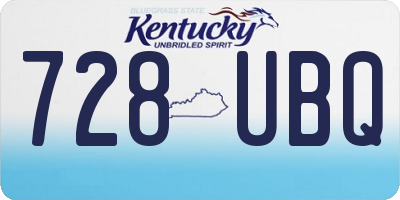 KY license plate 728UBQ