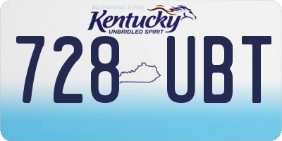 KY license plate 728UBT