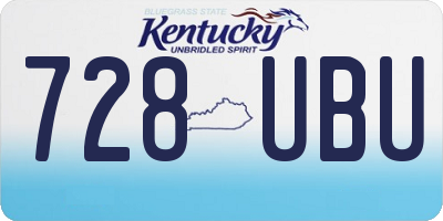 KY license plate 728UBU