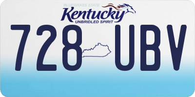 KY license plate 728UBV