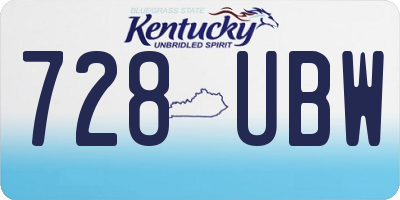 KY license plate 728UBW