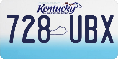 KY license plate 728UBX
