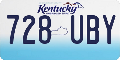 KY license plate 728UBY