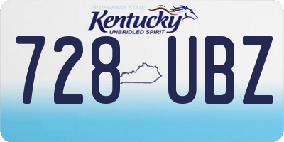 KY license plate 728UBZ