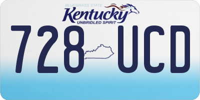 KY license plate 728UCD