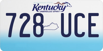 KY license plate 728UCE