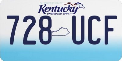 KY license plate 728UCF