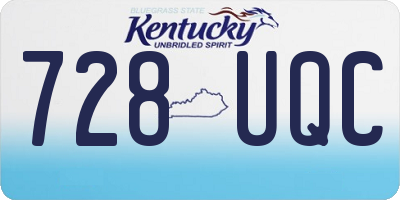 KY license plate 728UQC
