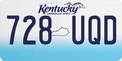 KY license plate 728UQD