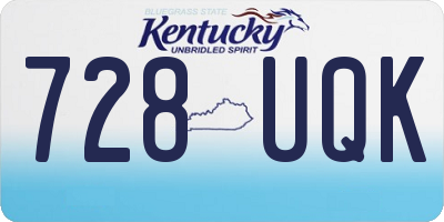 KY license plate 728UQK
