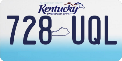 KY license plate 728UQL