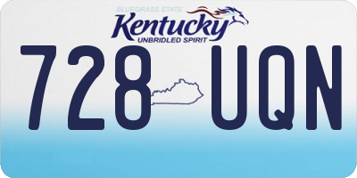 KY license plate 728UQN