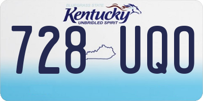 KY license plate 728UQO