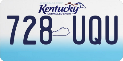 KY license plate 728UQU