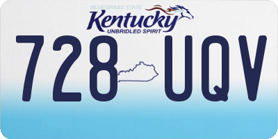 KY license plate 728UQV