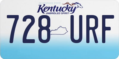 KY license plate 728URF